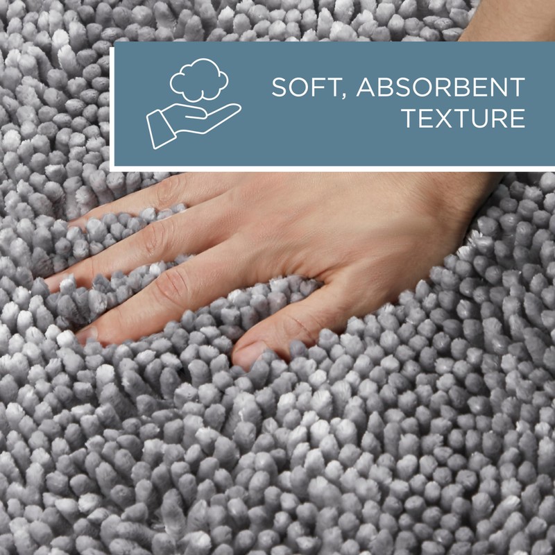 SoHome Spa Step Luxury Plush Chenille Shag Machine Washable Ultra