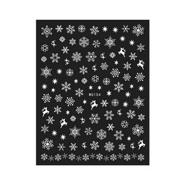 Generic Snow Christmas Nail Sticker Snowman Reindeer Santa Sleigh Winter Wg154 Nail Wraps Art Stickers Manicure Supplies for Women for Home Nails Full Long Lasting Easy Apply and Remove