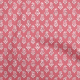 oneOone Rayon Medium Pink Fabric Paisleys Paisley Sewing Craft Projects Fabric Prints by Meter 56 Inch Wide