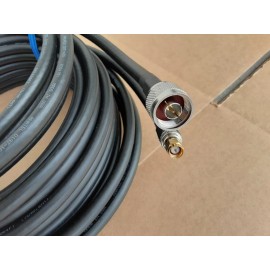 Andrew US MADE LMR-400 (CNT-400) N Male to SMA Male Coax Cable lot - 125 ft