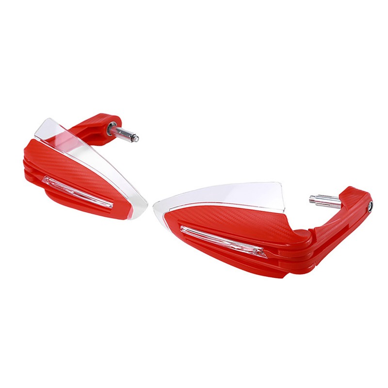 2Pcs Universal Motorcycle Handguard Windproof Handle Protector with DRL and