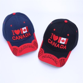 Koijhnb Adult Unisex Canada Flag Baseball Cap Maple Leaf Embroidered Men Women Adjustable Cotton Canada Golf Dad Hat(Red-B)
