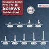 Kozelo 420pcs M3 Socket Head Cap Screws Bolts Nuts Assortment