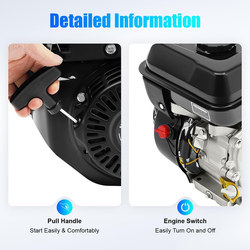 GrfceVue 7.5HP 4-Stroke Gas Engine, 212CC Mini Bike Engine Horizontal