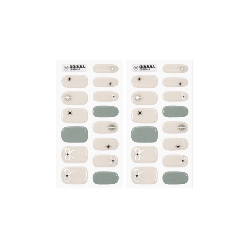 Gray Ribbon Gel Nail / 그레이리본 젤네일