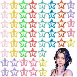 100 Horquillas para el Pelo de Estrellas Coloridas, Pinzas Antideslizantes de Metal para Niñas y Mujeres, Adornos para Cabello en Forma de Estrella (Múltiples Colores)