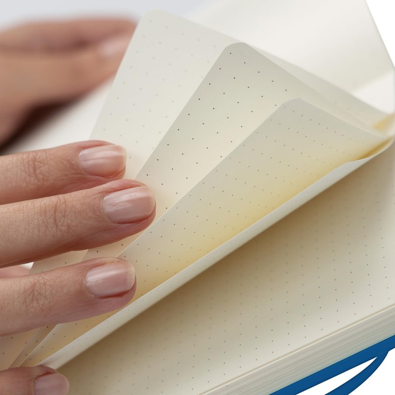 Bullet Journal A5 Dotted Notebook with Faux Leather Hardback Cover