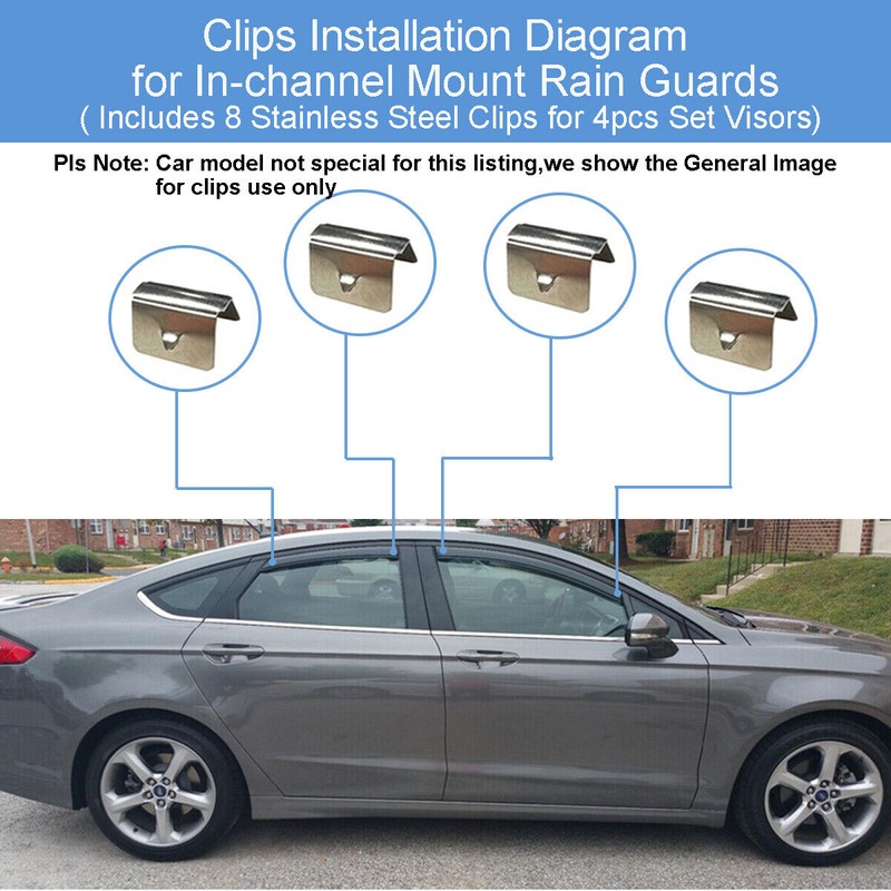 Lightronic In-Channel Window Visors Rain Guards Wind Deflectors For 2011-2023