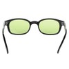 Pacific Coast Original KD's Biker Sunglasses (Black Frame/Green Lens)