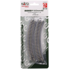 KATO Nゲージ ユニトラックコンパクト曲線線路R183-45° 4本入 20-172 鉄道模型用品