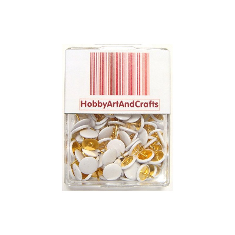 White Drawing Pins Brass White Headed Drawing Pins Thumb Tacks
