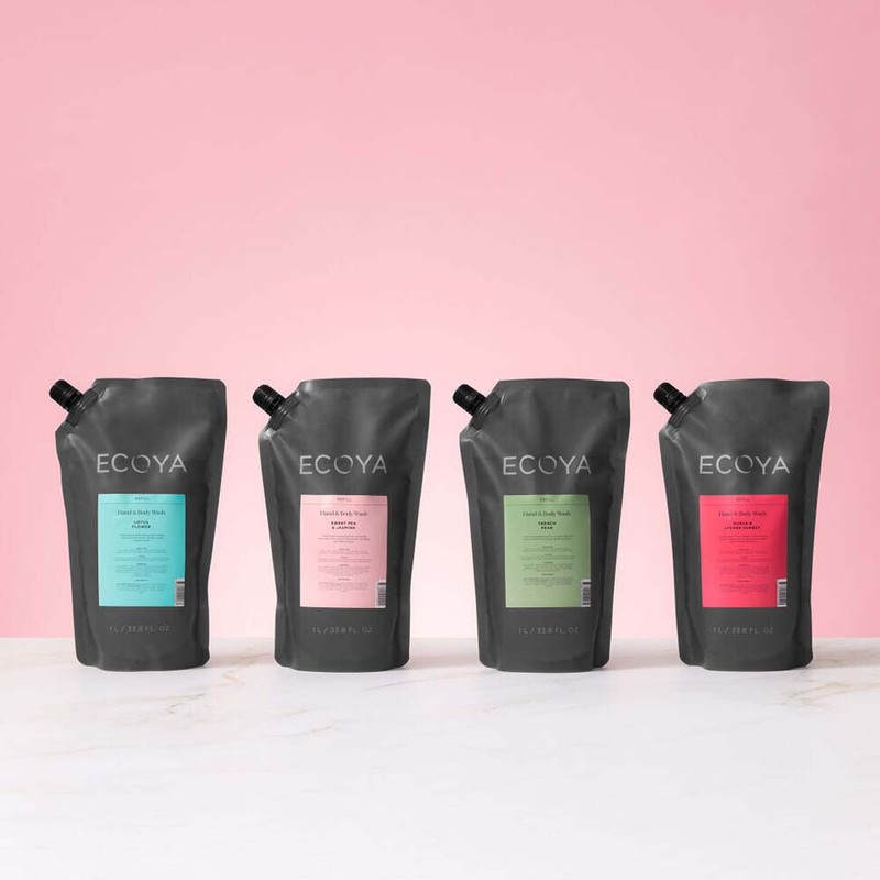 Ecoya-Guava & Lychee Sorbet Hand & Body Wash Refill 1L