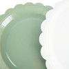 PHUNAT 50PCS Green Party Plates 9''/23cm, Paper Tableware Plates, Sage
