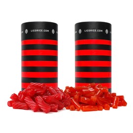Licorice.com | Licorice Candy | Soft & Chewy Red Licorice | Australian Red Twists & Finnish Bites | Fruity & Tangy Strawberry Flavor | Pack of 2