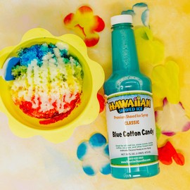 Hawaiian Shaved Ice Syrup, Blue Cotton Candy, Pint
