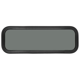 OUTPRIZE Fixed RV Window, 33" W x 10" H Tinted Window Replacement for RV Camper Caravan Motorhome with Trim Ring, Suitable for 7/8" or 1-1/4" and Slightly Thicker Up to 1/16" Walls, DOT Approved