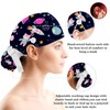 Bouffant Scrub Caps Women with Bow,Cartoon Cat Blue Pattern Surgical