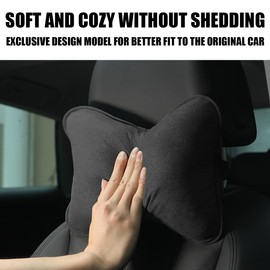 JNNJ Car Neck Pillow Headrest, Seasons Car Headrest for Car Seat, Soft Car Headrest Cushion, Car Seat Cushion Headrest Cushion (Black)