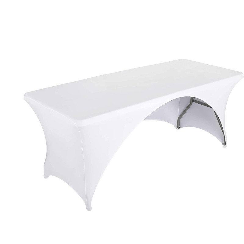 Namvo Stretch Tablecloth 6ft with Open Back for Rectangle Tables,