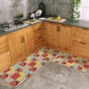 Kuyuayee Boho Floral Kitchen Mats Set of 2 Non Slip