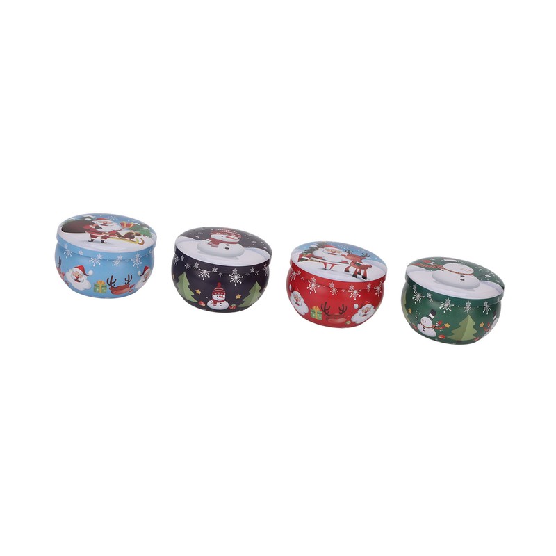 4Pcs Christmas Scented Candles Gifts Set Soy Wax Plant Oil
