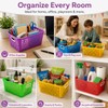 Bafeil 6 Pack Plastic Classroom Storage Baskets, Organizer Bins with
