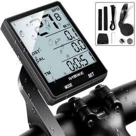 HEARTST Bicycle Speedometer, 2.8 inch LCD Display, Bike Computer Wireless Bicycle Speedometer, Backlight, Waterproof, Multi-functional Bike Computer, Speedometer, Stopwatch, Bike, Stopwatch, Bike Stopwatch, Bike Accessories, (Gift, Extension Stand Bracket)