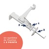 Set of 2 Brackets No Drilling for Side Fixing for