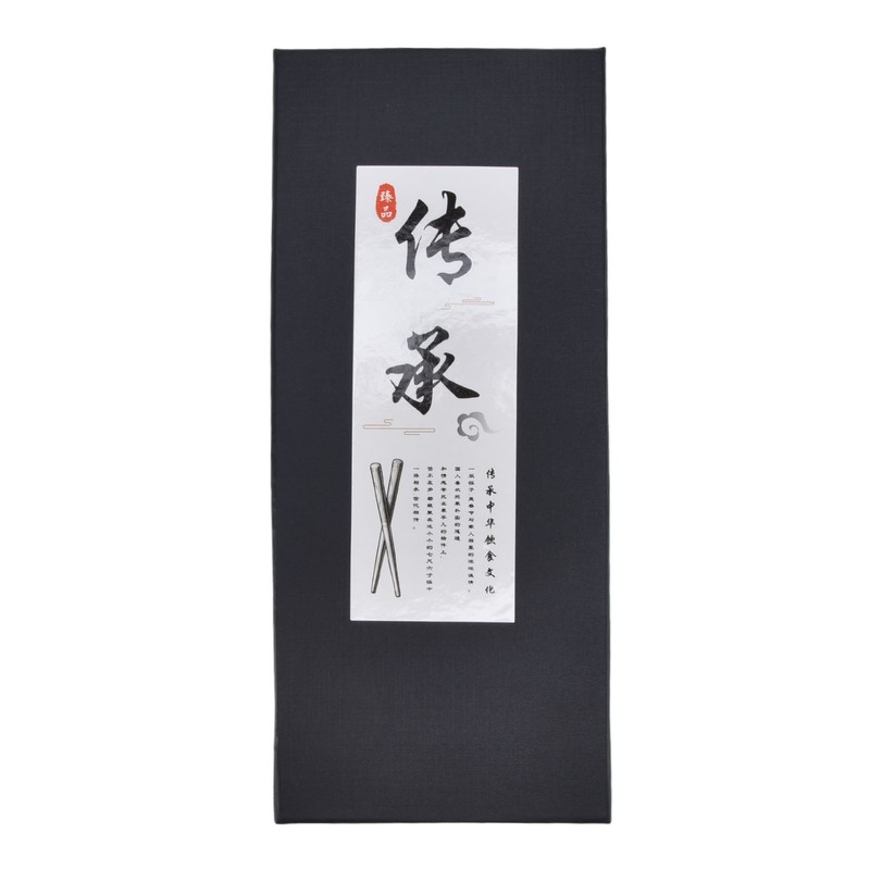 Wooden Chopsticks Japanese Style Rectangular Red Sandalwood Inlaid Boxwood Reusable