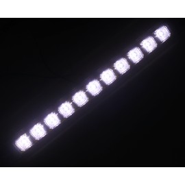 +++ Bright 17" Clear White Back-up/Reverse/Fog LIGHT BAR with Chrome Reflector