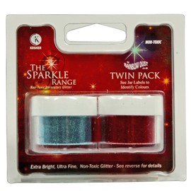bakeryteam Rainbow Dust The Sparkle Range Decoration Glitter Set Blue + Red (10g)