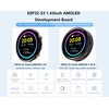 ESP32-S3 1.43inch AMOLED Display Development Board, 466×466 Resolution 16.7M Color