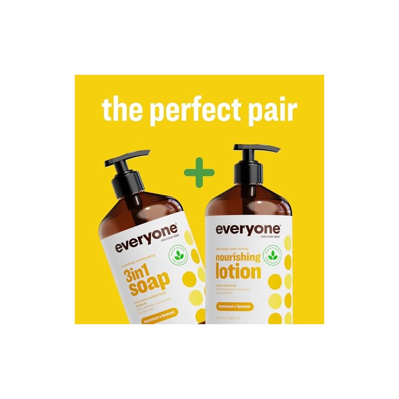 Everyone Lotion, Coconut and Lemon, 32 Ounce, 2 Count