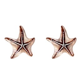 Mini Starfish Hair Clips,Novelty Acetate Hair Clip,Mini Acetate Claw Clips for Women,Brown