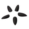 Matte Press on Nails Stiletto Almond Medium Length Black Pure