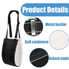 JAWUZ Hunde-Tragehilfe für ältere und verletzte Hunde – Verstellbare Rehabilitationsgeschirr mit rutschfesten Griffen, Unterstützung bei eingeschränkter Mobilität, Größe M (16×53 cm)