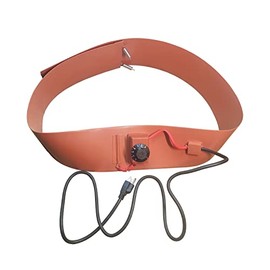 Drum Silicone Heater Pad Electric Heat Wrap Hot Heating Pad with Thermostat for 55 Gallon Barrel, 5x70in