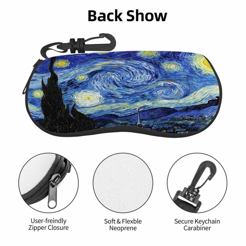 IBILIU Eyeglasses Case Starry Night Blue Ultra Light Neoprene Sunglasses