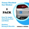 "Bugger!" Wheelchair Mishap Car Window & Bumper Sticker (100mm x