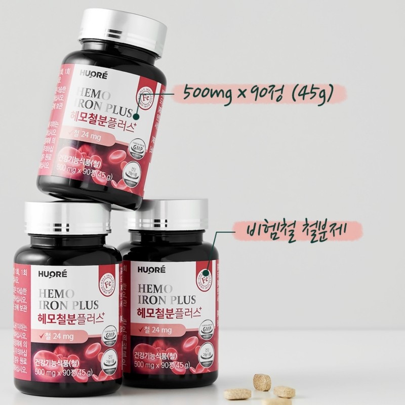 Non-heme iron iron supplement Approximately 3 months' worth of iron