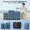Waterproof Luxury PC+ABS 3 Pieces Trolley Suitcases Luggage Set Hard
