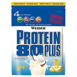 Weider Protein 80 Plus 2 x 500g Bags Pack of 2 Coconut
