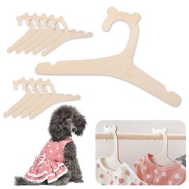 Hamth9 Dog Hangers, Dog Hangers, Pet Hangers, Salon, Shop, Wooden, Lightweight, Storage (Set of 10)
