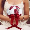 Artificial Wedding Bouquet Simulation Bridal Holding Flower Decoration Wedding SuppliesWine