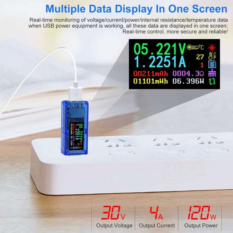 USB Tester Voltmeter USB Power Meter USB Multimeter Voltage and