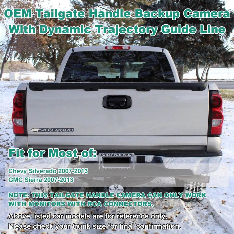 Tailgate Handle Reverse Backup Camera Replacement for Chevy Silverado and