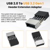 DALQUIS USB 2.0 to USB 3.2 Gen 1 Header Adapter,