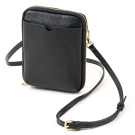 MALFY Genuine Leather Smartphone Pouch, Smartphone Shoulder Bag, Easy to Put In and Take Out Coins, Wallet Shoulder Bag, Mini Shoulder Bag, Key Holder, Lightweight, Multifunctional, Simple, Casual