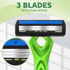 Leriton 40 Pcs 3 Blade Disposable Razors for Men Bulk Sensitive Skin Razor for Men Travel Hotel Spa Summer Party Gift, Individually Packaged