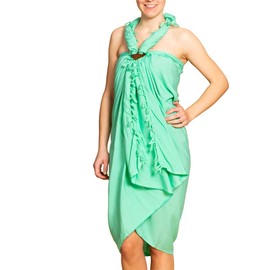 PANASIAM Sarong Unicolour for Men and Women, Multi-Functional Cloth Made of Soft & Light Viscose, Opaque Wrap Skirt, Also Extra Large, Beach Dress Produced by Small Family Business, mint